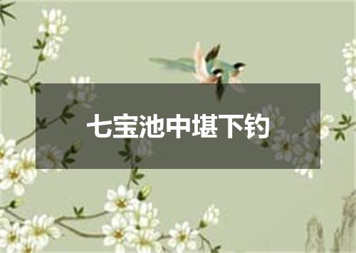 七宝池中堪下钓