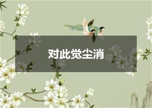 对此觉尘消