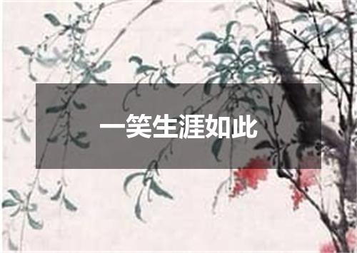 一笑生涯如此