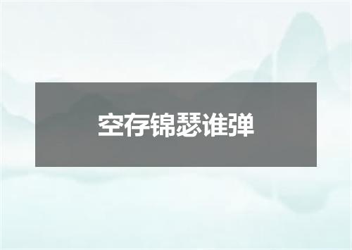空存锦瑟谁弹