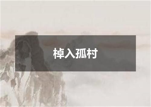 棹入孤村