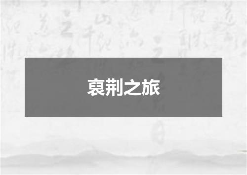 裒荆之旅