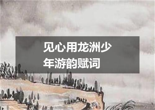 见心用龙洲少年游韵赋词