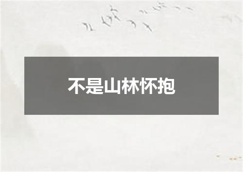 不是山林怀抱