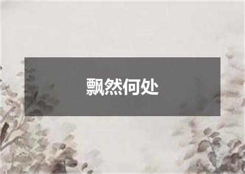 飘然何处