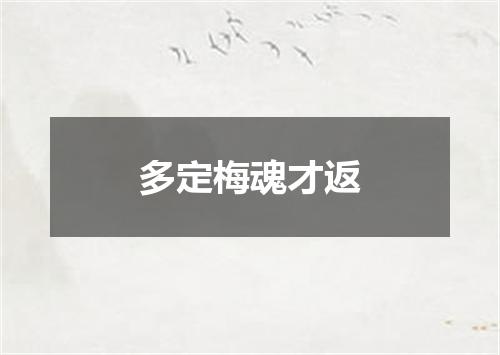 多定梅魂才返