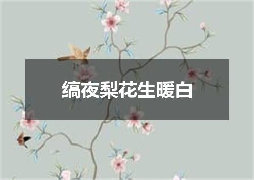 缟夜梨花生暖白