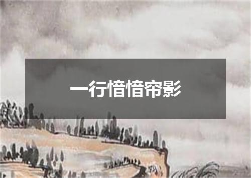 一行愔愔帘影