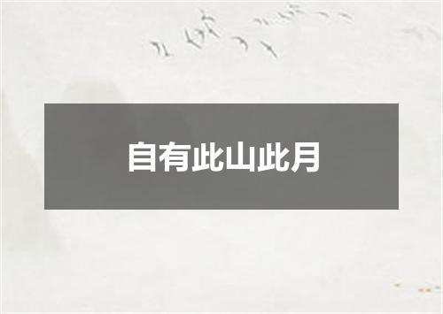 自有此山此月