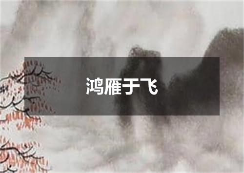 鸿雁于飞