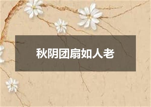 秋阴团扇如人老