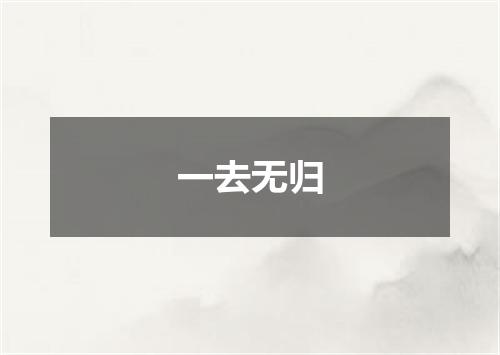 一去无归
