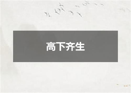 高下齐生