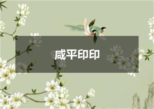 咸平印印