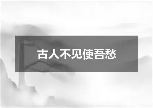 古人不见使吾愁