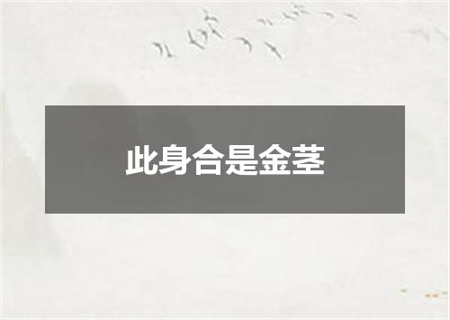 此身合是金茎