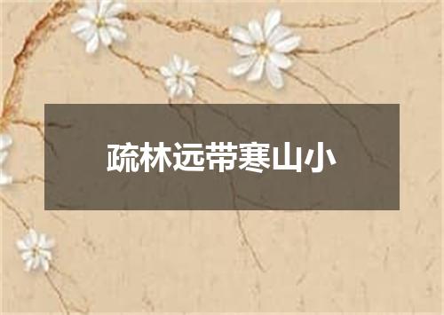 疏林远带寒山小