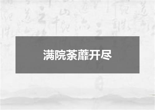 满院荼蘼开尽
