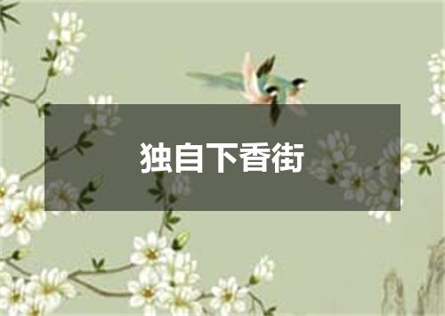 独自下香街