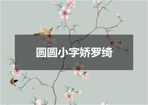 圆圆小字娇罗绮