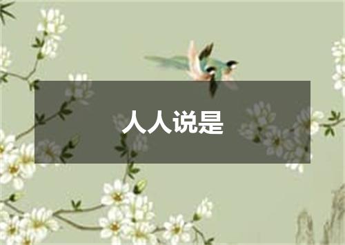 人人说是