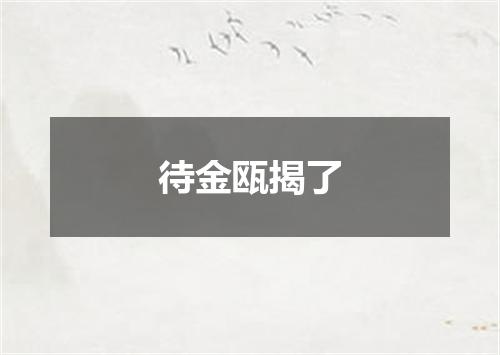 待金瓯揭了
