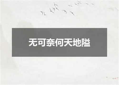 无可奈何天地隘