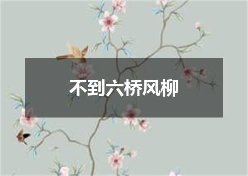 不到六桥风柳