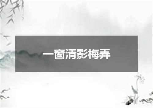 一窗清影梅弄
