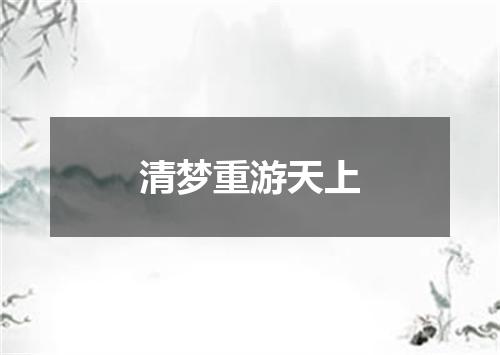 清梦重游天上