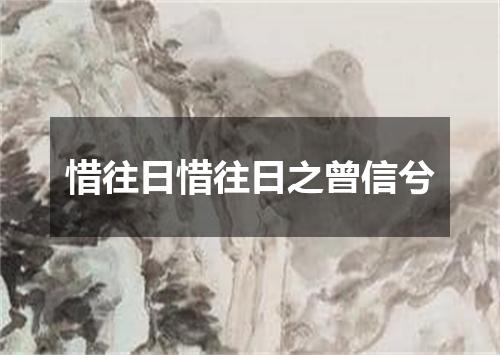 惜往日惜往日之曾信兮