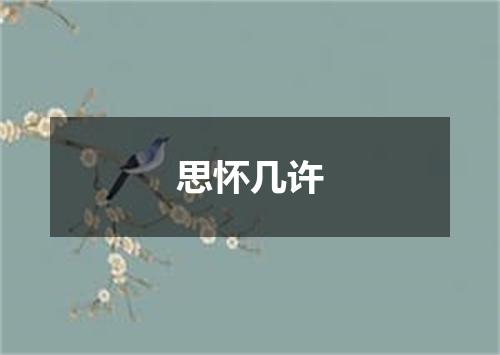 思怀几许