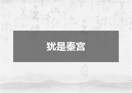犹是秦宫