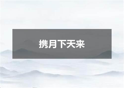携月下天来