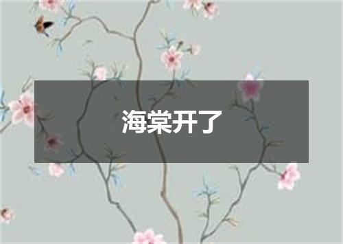 海棠开了