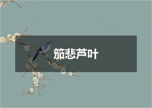 笳悲芦叶