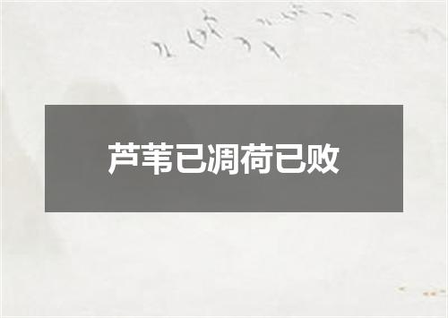 芦苇已凋荷已败