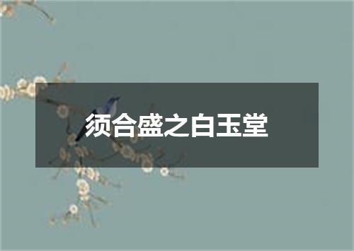 须合盛之白玉堂