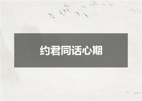 约君同话心期