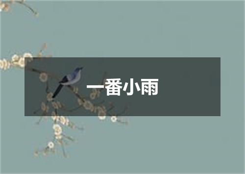 一番小雨