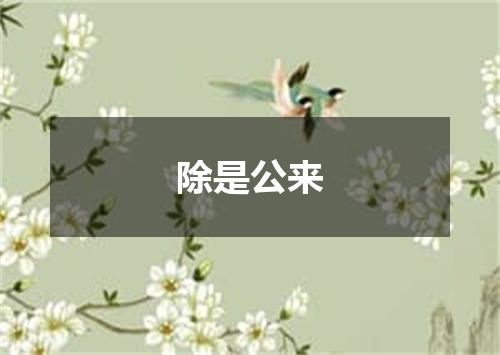 除是公来