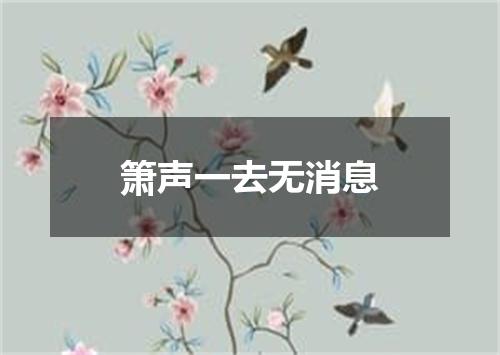 箫声一去无消息