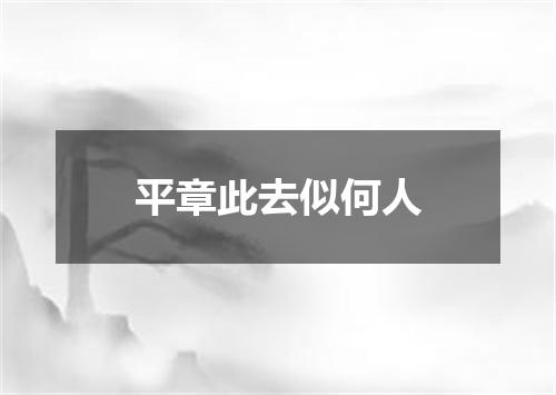 平章此去似何人
