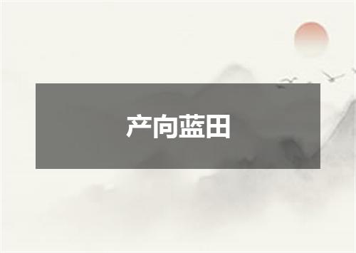 产向蓝田