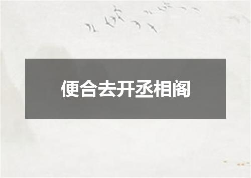 便合去开丞相阁