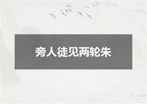 旁人徒见两轮朱