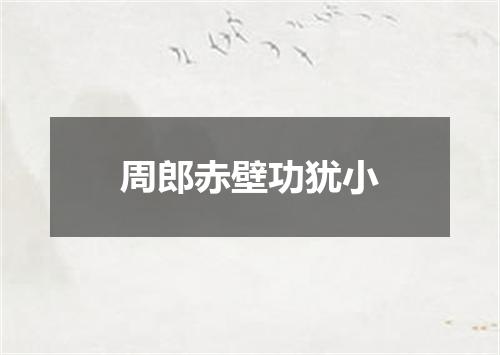 周郎赤壁功犹小