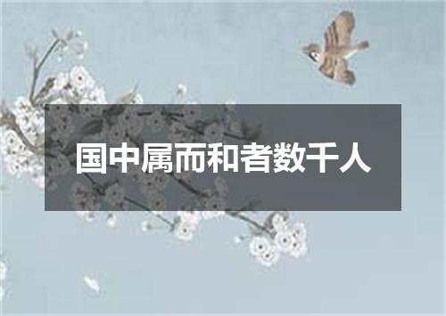 国中属而和者数千人