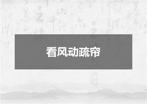 看风动疏帘