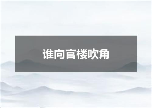 谁向官楼吹角